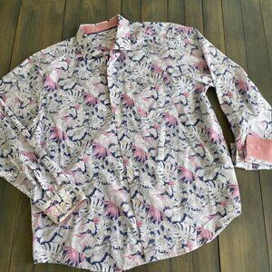 Tommy Bahama Newport Coast Island Zone Amiri Fronds Button Up Mens Large (L8)